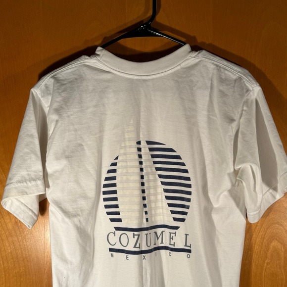 Vintage Cozumel Mexico White Shirt Large‎ L - Picture 7 of 9
